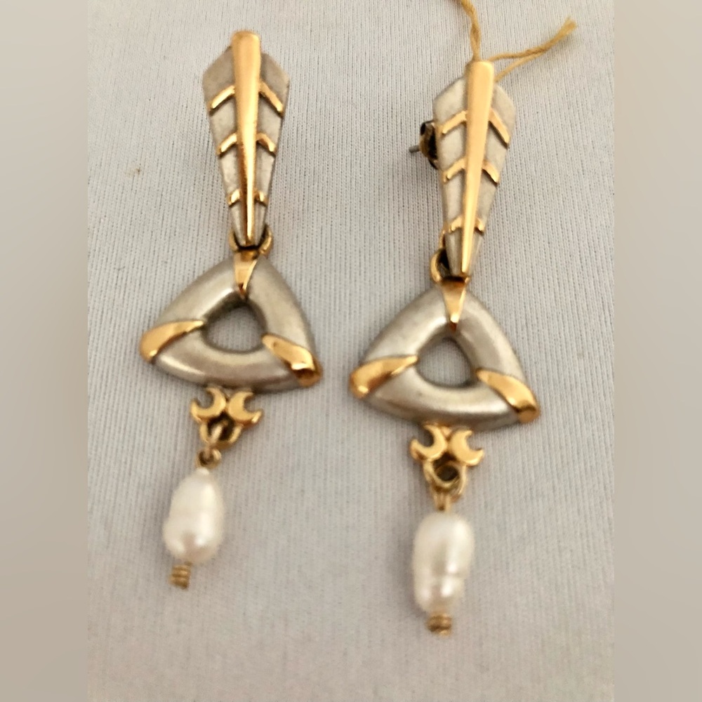 Sterling Siver and 14K Vermeil Vintage Earrings. NWT
